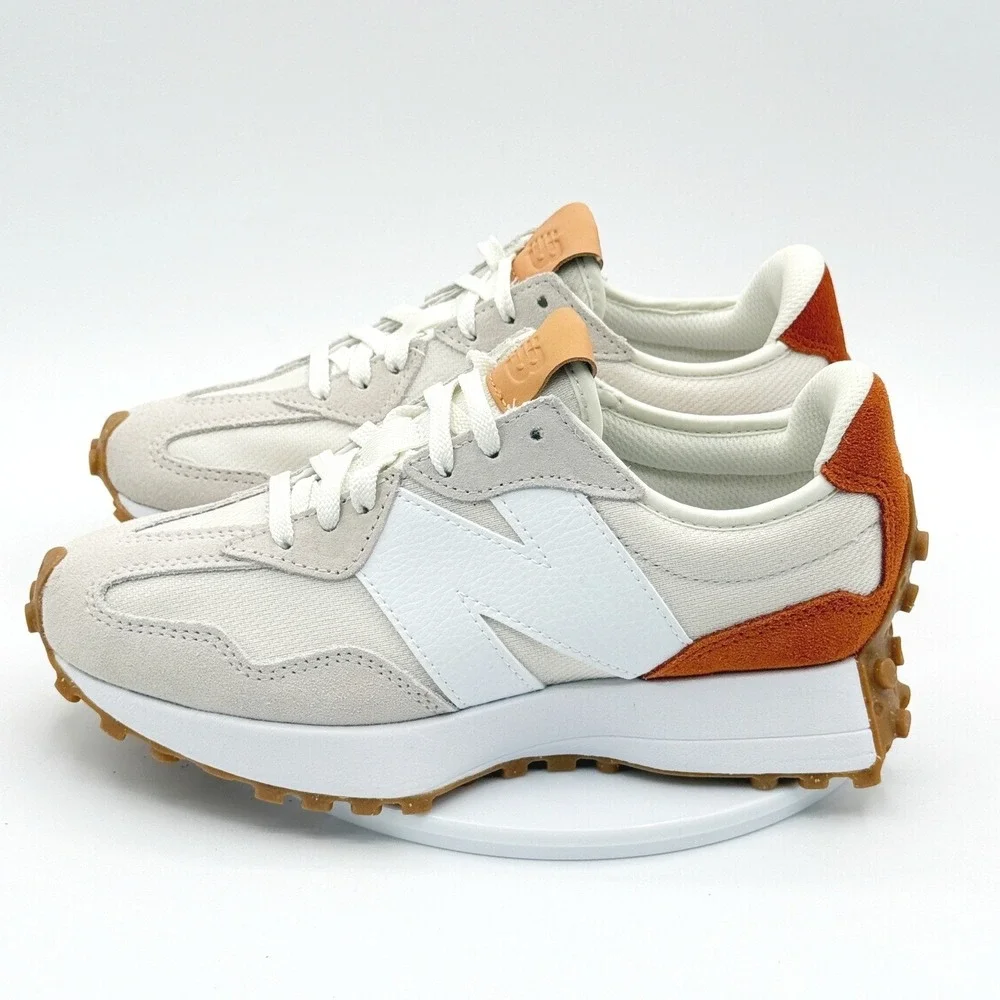 New Balance 327 Lifestyle Sneakers Size 7 Women White Brown WS327RA - NEW - Picture 3 of 10